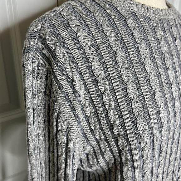 Levi’s Wool Blend Cable Knit Pullover Sweater Grey XL - Picture 2 of 8